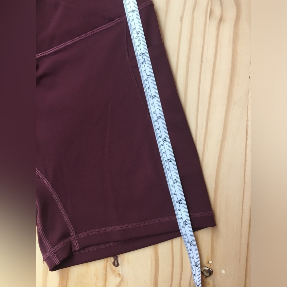 ododos Women’s High-Rise Performance Shorts Deep Plum yoga dance cheerleader - Picture 4 of 9